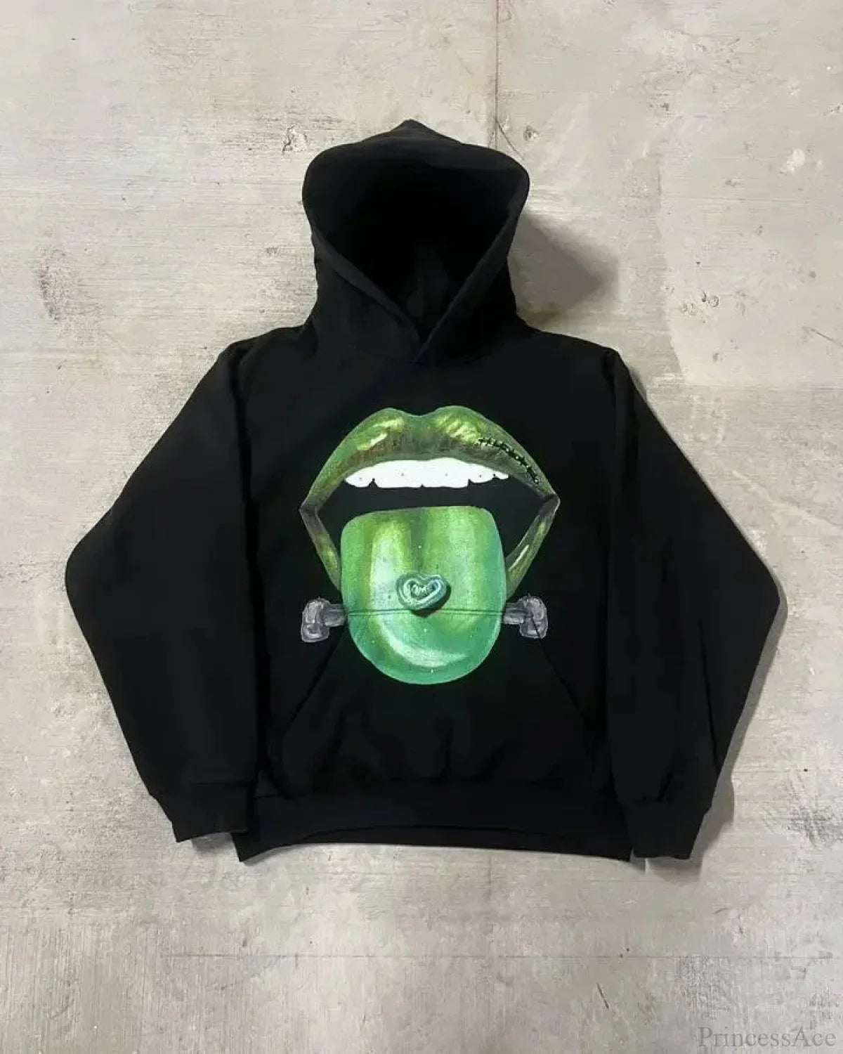 Dark Lips Visual Pullover Hoodie