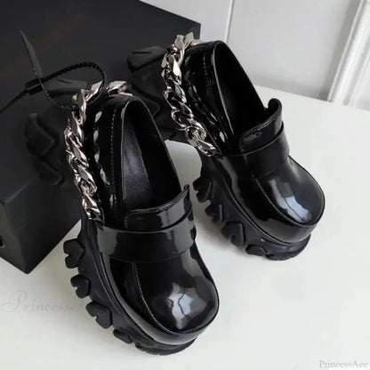 Dark Medieval Bulky Heel Tennis Shoe