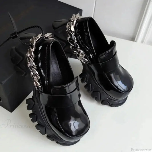 Dark Medieval Bulky Heel Tennis Shoe