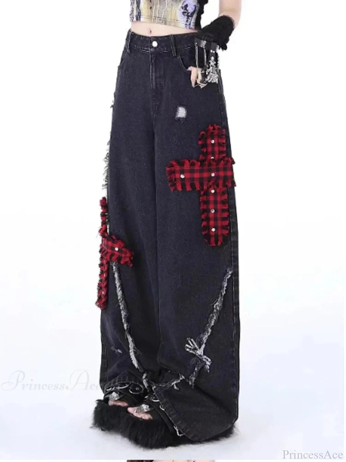 Dark Medieval Y2K Loose Denim Trouser