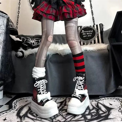 Dark Net Leather Bulky Sneaker