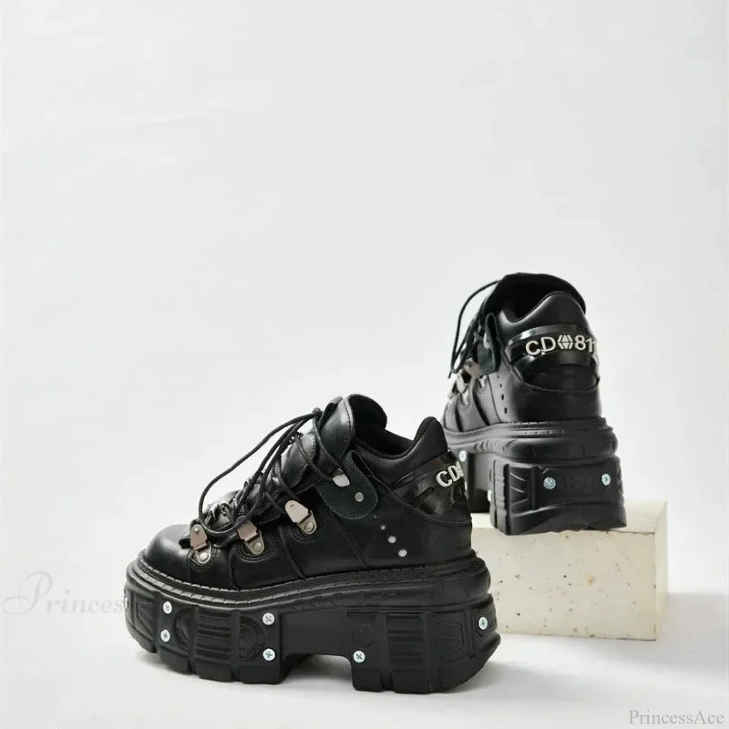 Dark Patchwork Bulky Sneaker