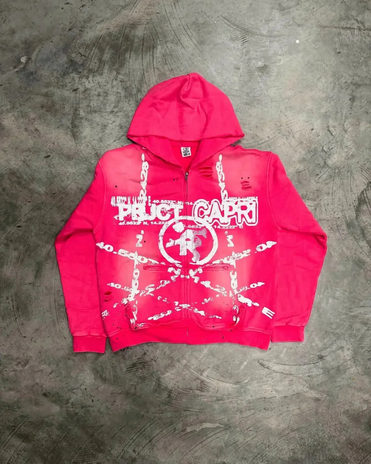 Dark Pink Cleansing Zip Hoodie