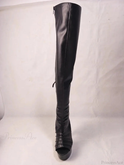 Dark Pole Dance Above Knee Fetish Boot