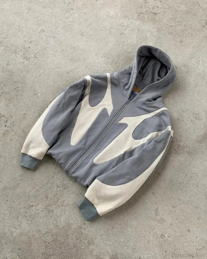 Dark Skull Design Zip Hoodie