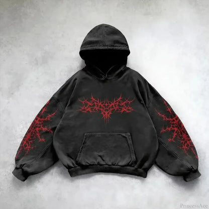 Dark Skull Oversized Zipper Hoodie