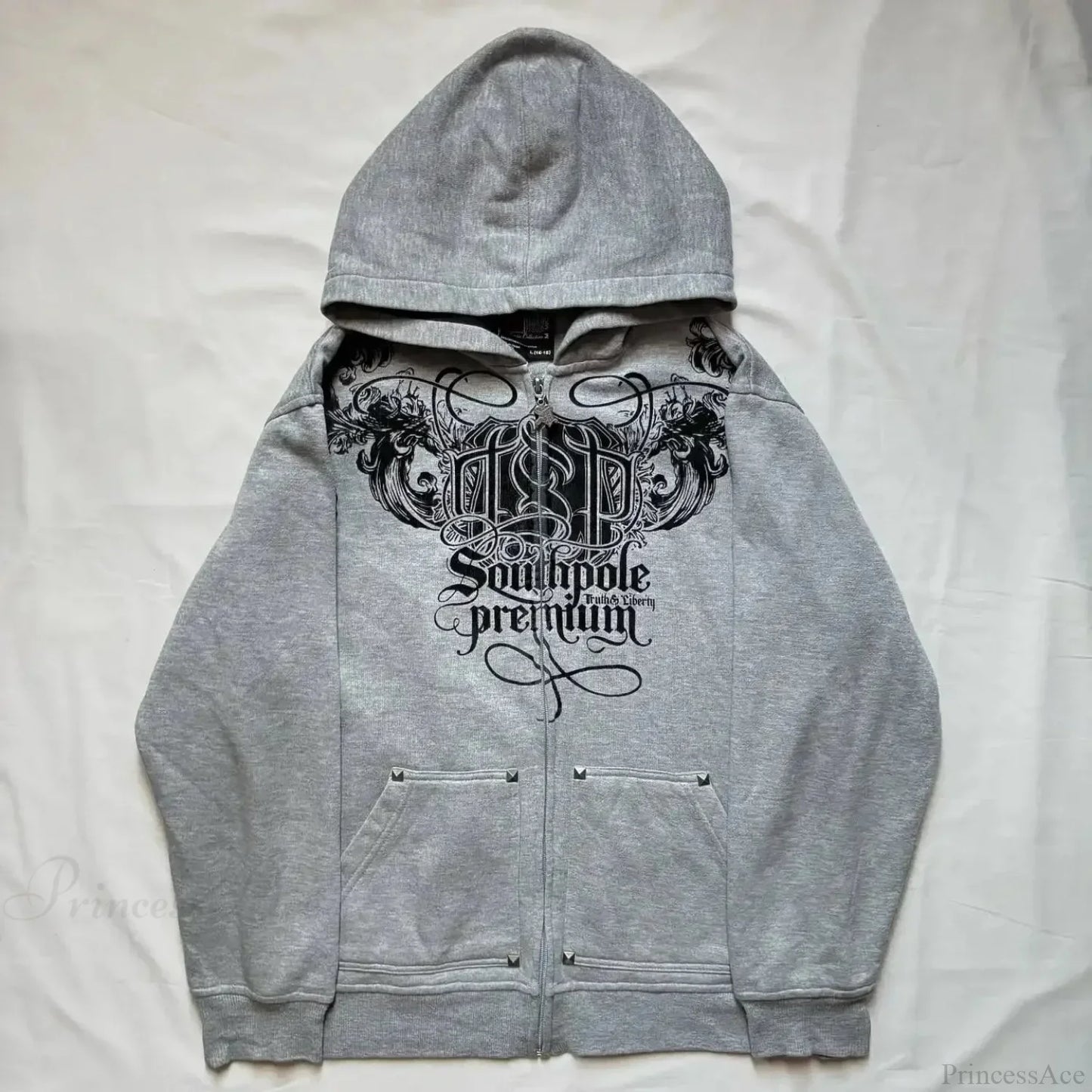 Dark Skull Print Oversized Hoodie