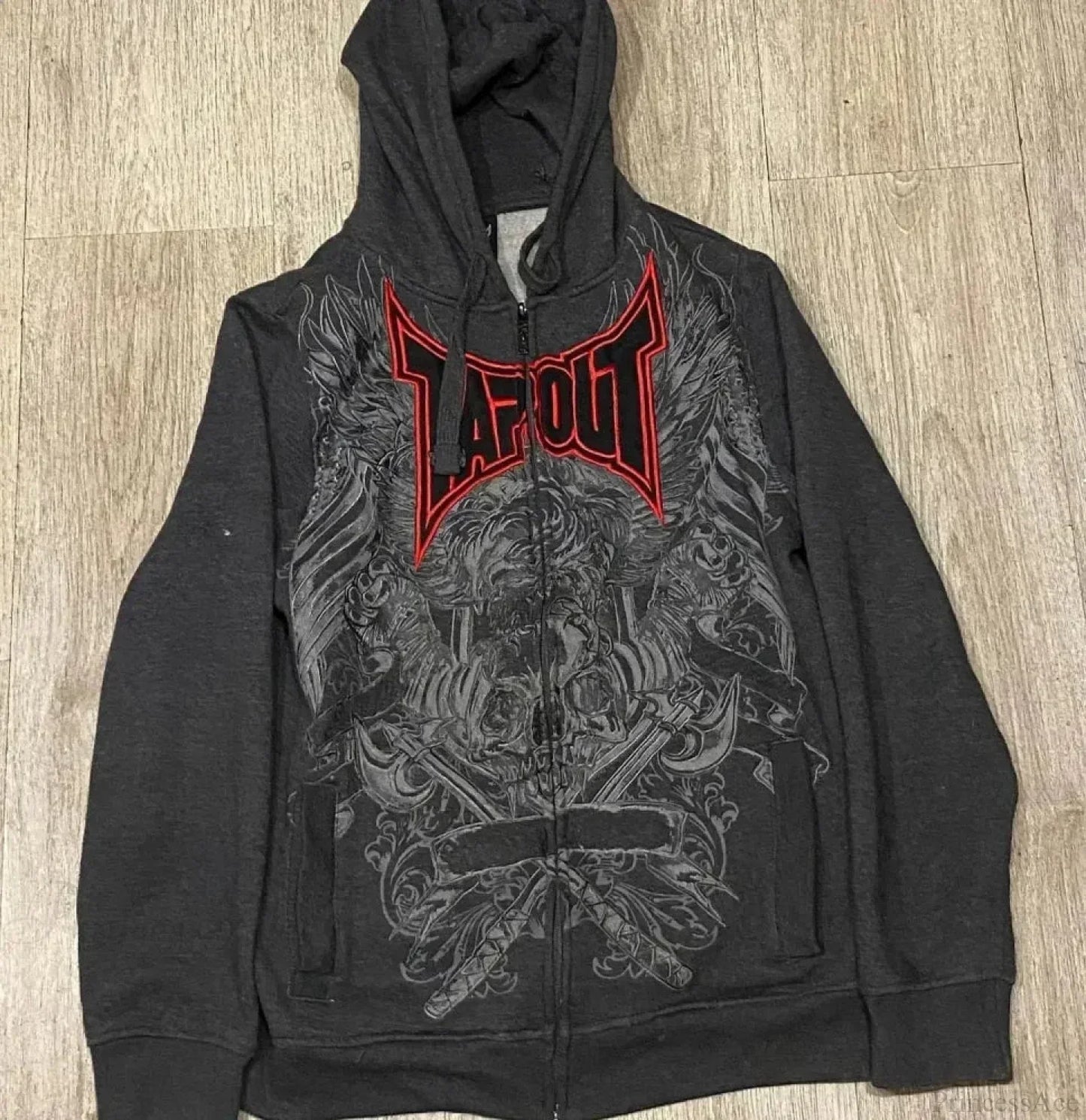 Dark Skull Print Rebel Hoodie