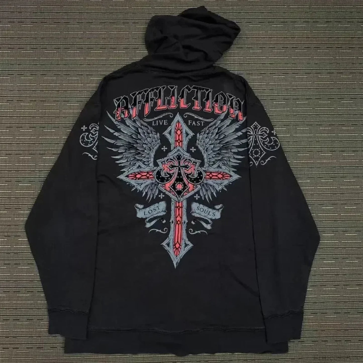 Dark Skull Print Rebel Hoodie