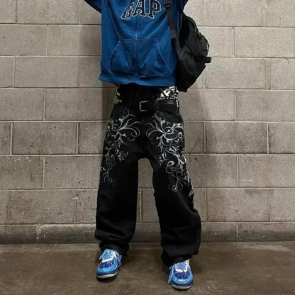 Dark Skull Shape Baggy Trouser