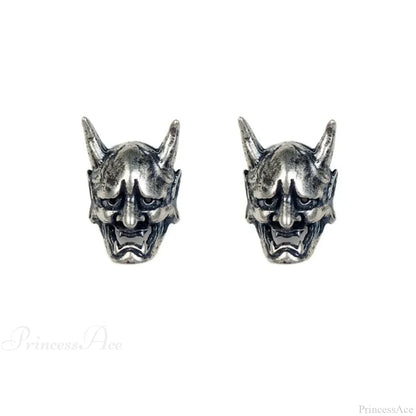 Dark Skull Stainless Steel C Shape Earring