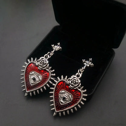 Dark Skull Stainless Steel C Shape Earring