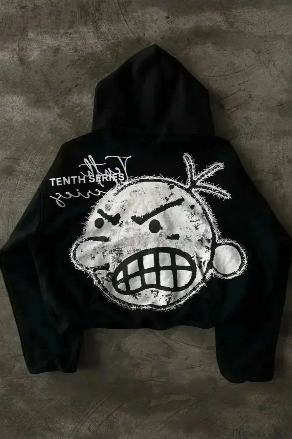 Dark Sparkling Sequin Zip Hoodie