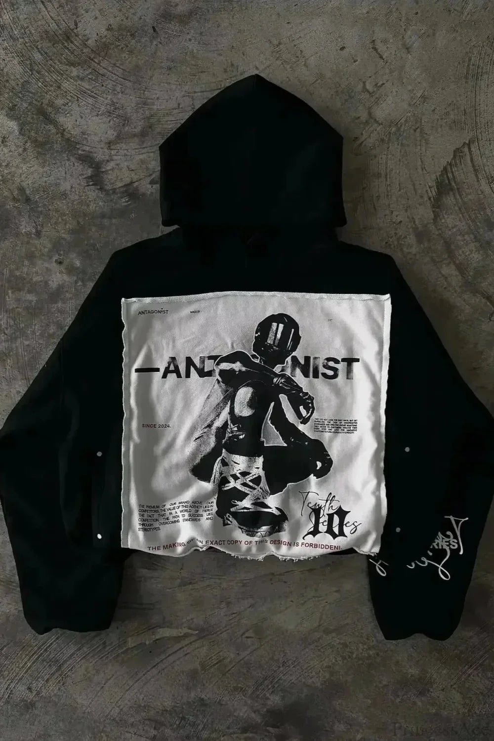 Dark Sparkling Sequin Zip Hoodie