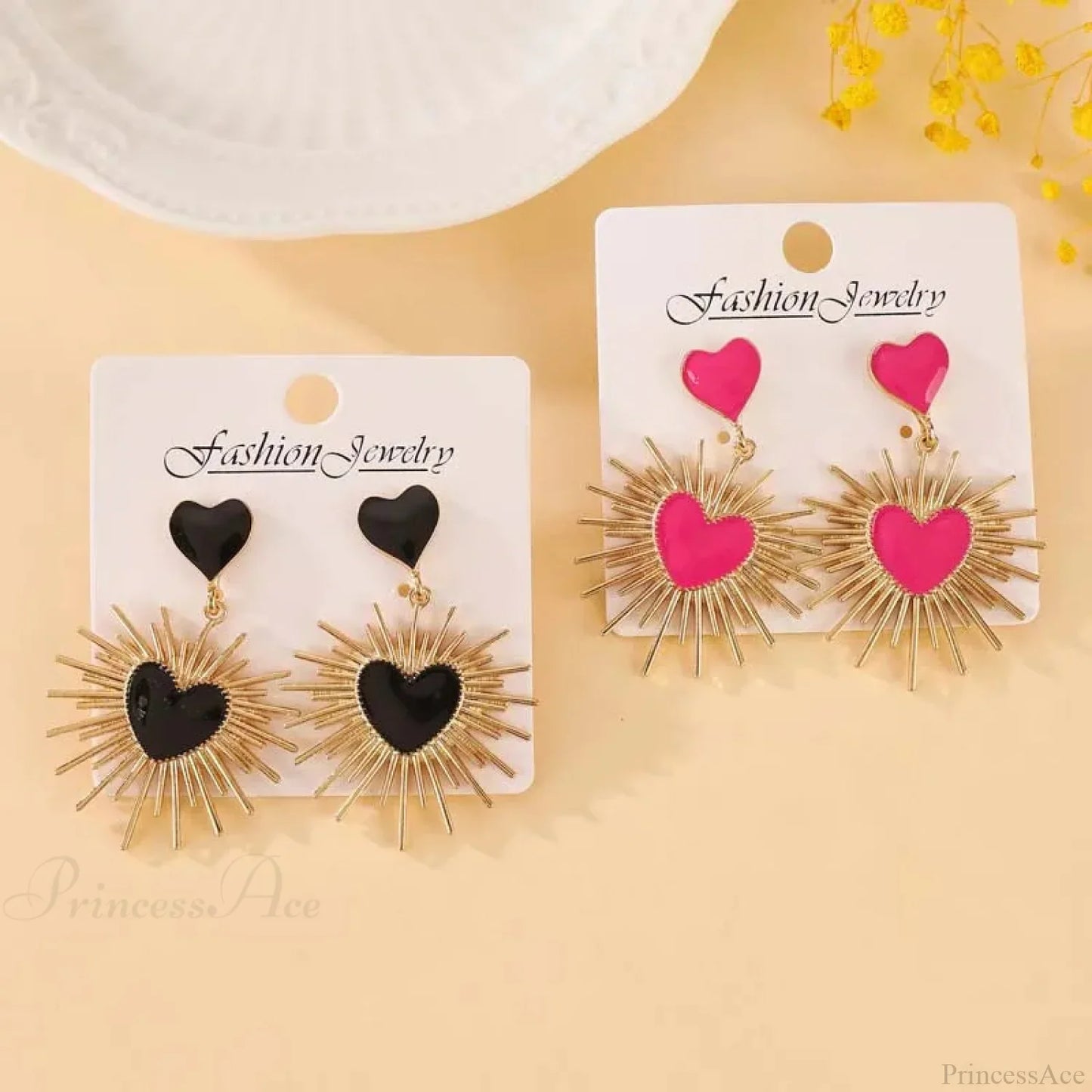 Dark Spiky Ebony Flow Oil Love Earring