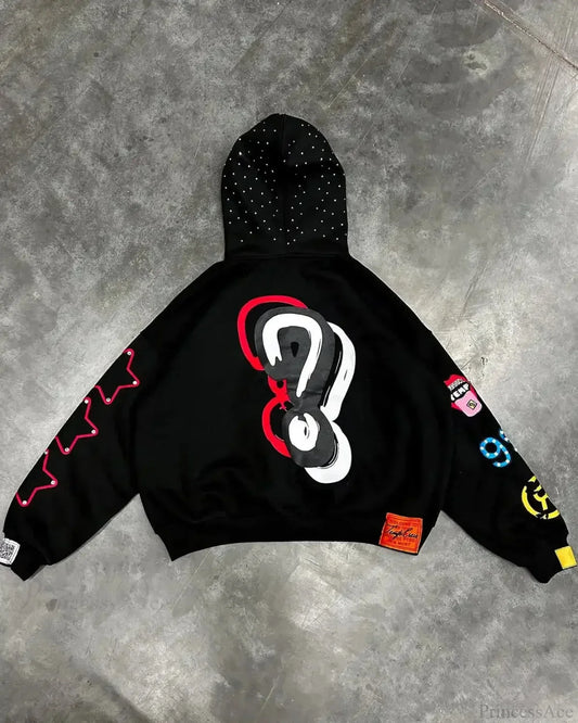 Dark Star Alphabet Zip Hoodie