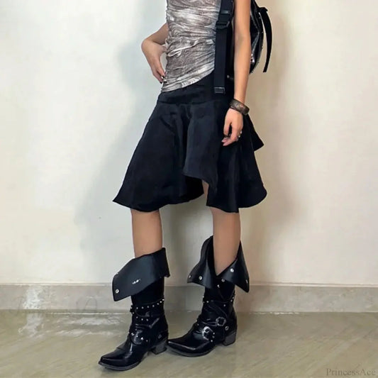 Dark Wasteland Rebel Style Retro Motorcycle Boot