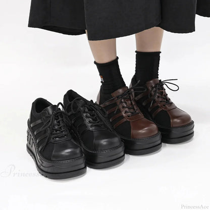 Dark Wedge Platform Rebel Sneaker