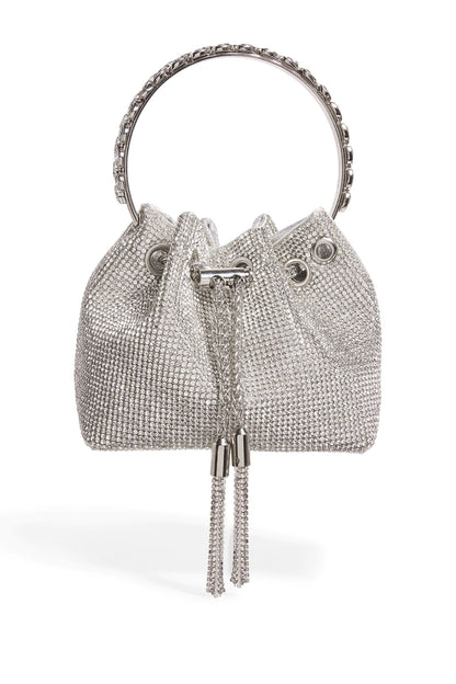 Crystal Embellished Bucket Bag