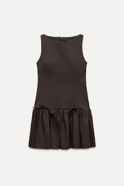 Florence Bow Ruffle Mini Dress