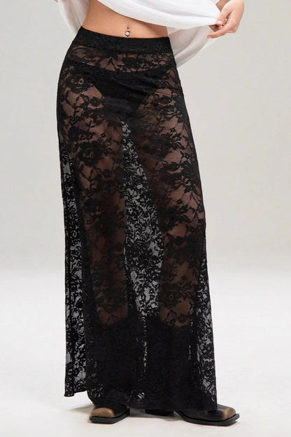 Lace High-Waist Skirt