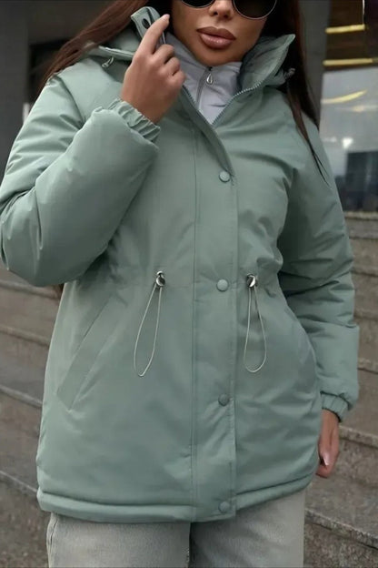 Drawstring Waist Leisure Outdoor Sports Mountaineering Jacket