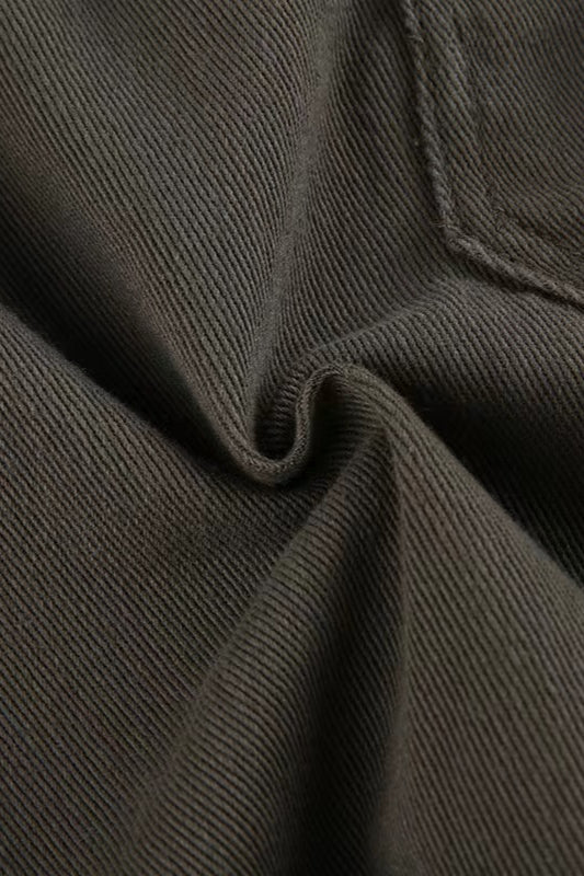 Vintage Multi-Pocket Mid-Waisted Denim Cargo Pant