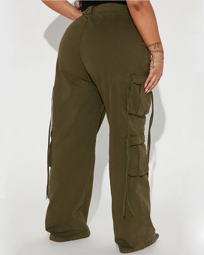 Casual Multi-Pocket Loose Pants