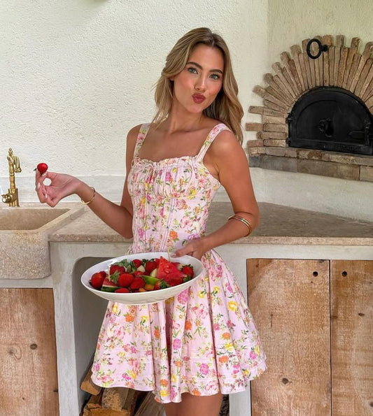 Lynn | Floral Corset Mini Dress