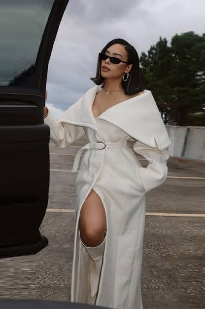 High-End Wool Long Overcoat