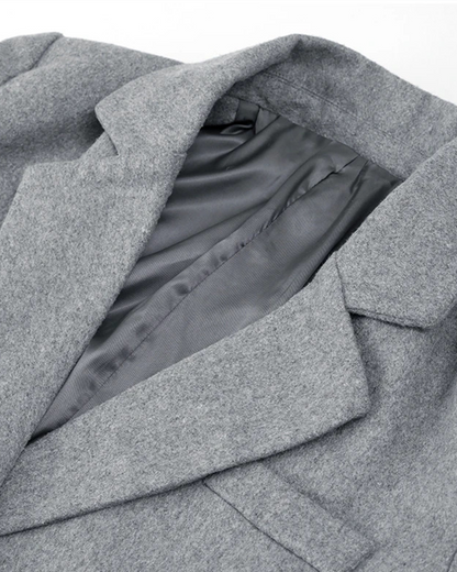 Long Comfortable Casual Tweed Coat