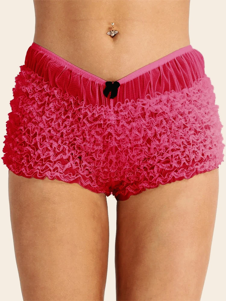 Lace Ruched Bodycon Short