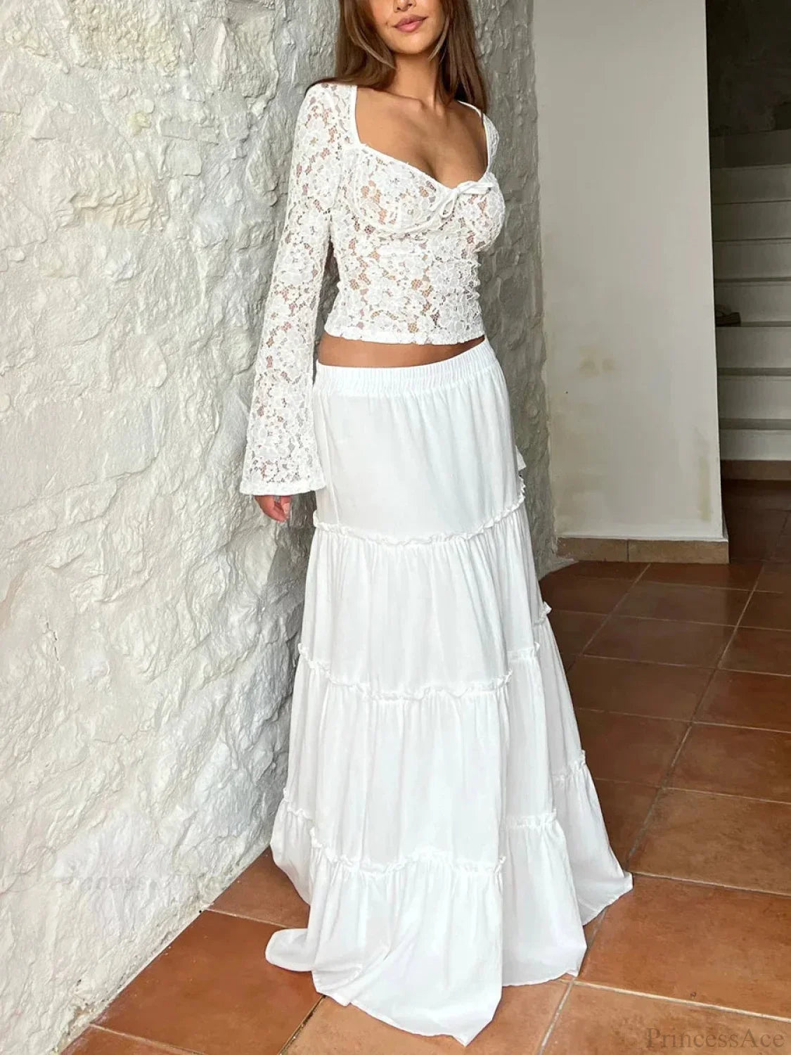 Delicate Long Sleeve Transparent Blouse