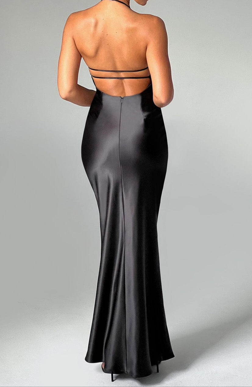 Magenta Maxi Dress - Black