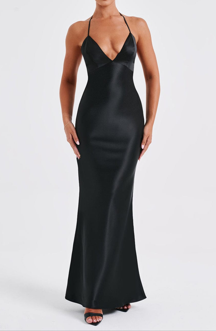 Magenta Maxi Dress - Black