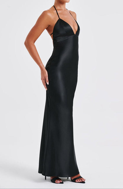 Magenta Maxi Dress - Black