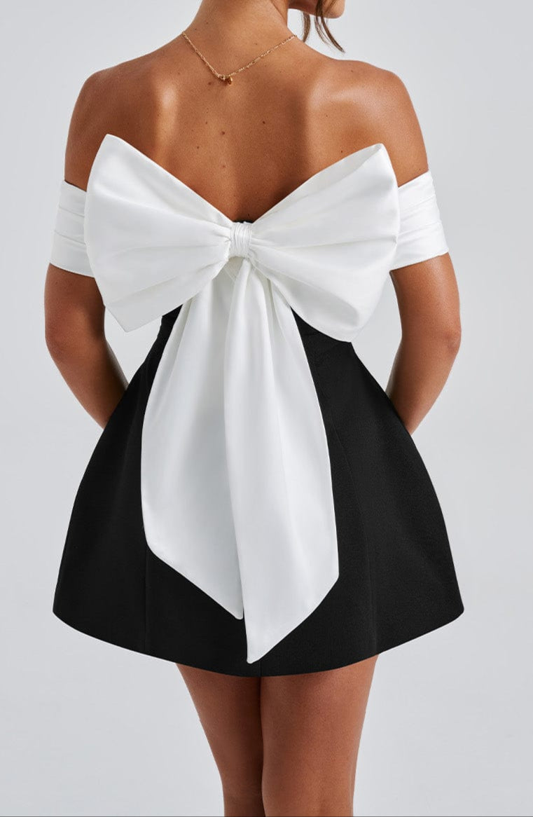 Luciana Mini Dress - Black/White
