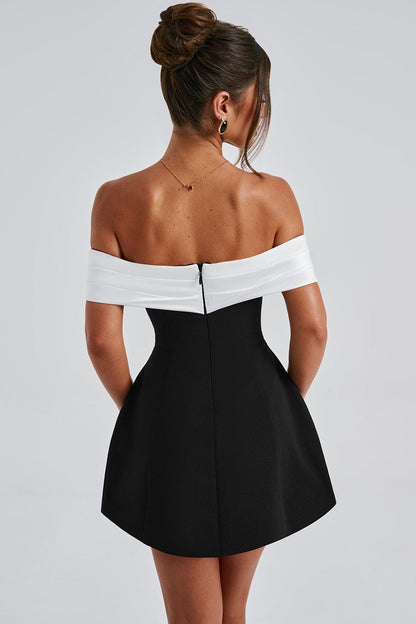 Belinda Off Shoulder Bow Mini Dress