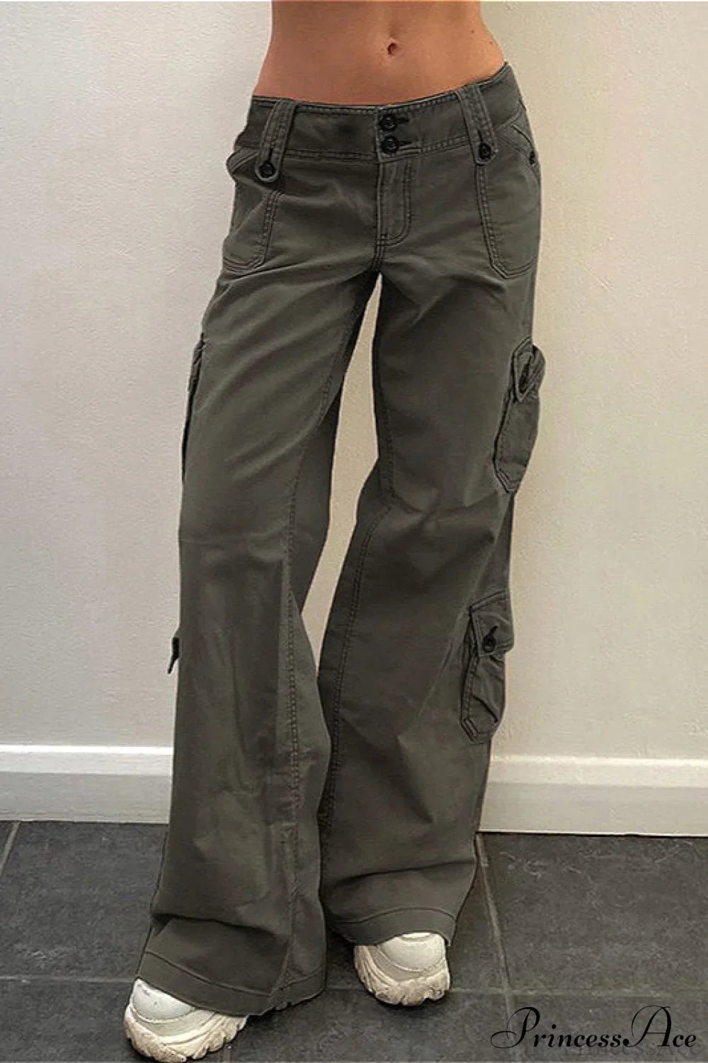Denim Street Pocket Low Waist Cargo Pants