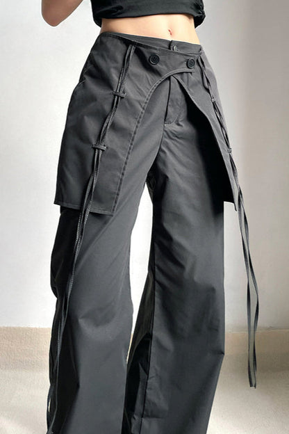 Loose Fit Drawstring Cargo Pant