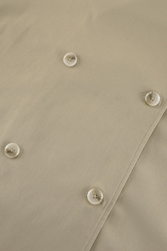 Vintage Khaki Belted Trench Midi Coat