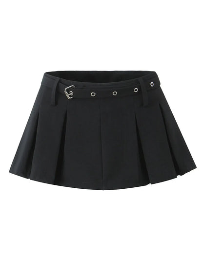 Belted Boning Corset Tube Top & Flare Skirt Coord Set with belt