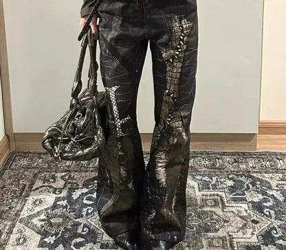 Dirty Gothic Dark Loose Mop Pant