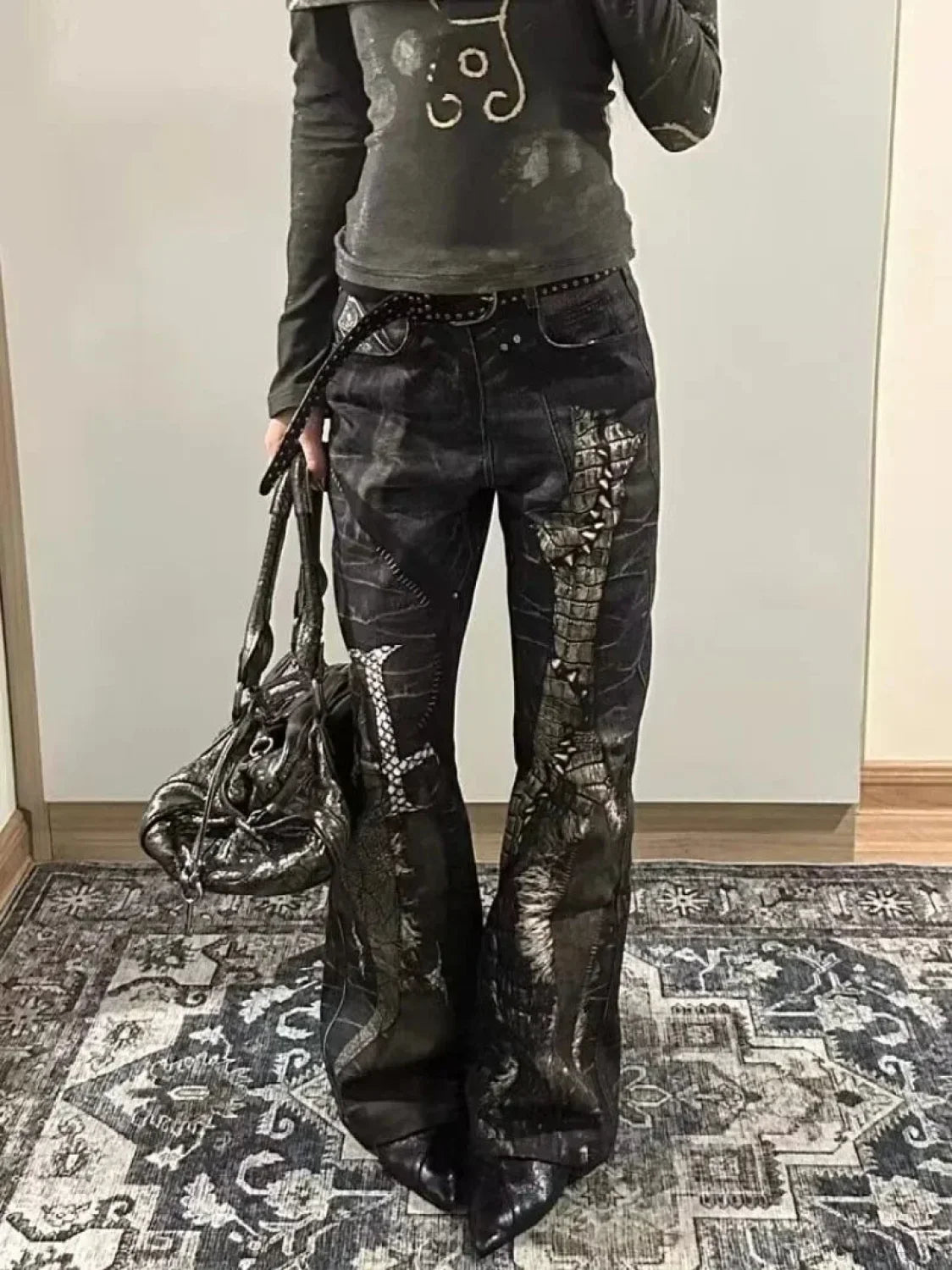 Dirty Gothic Dark Loose Mop Pant