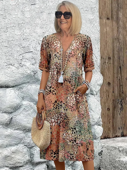 Rachel Vibrant Midi Dress