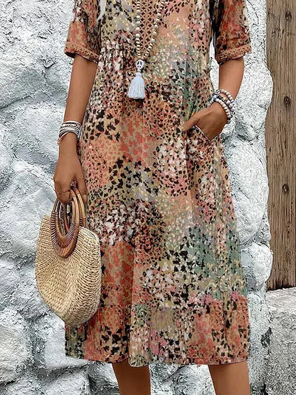 Rachel Vibrant Midi Dress