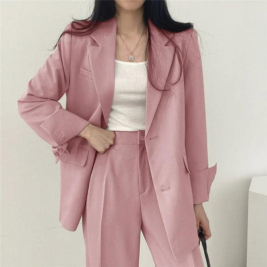 | Women's Tailored Suit Set, Long Blazer