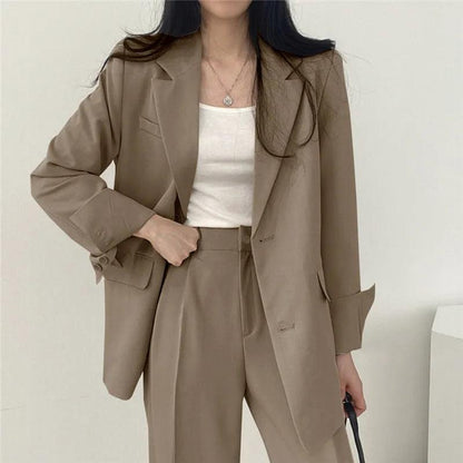 | Women's Tailored Suit Set, Long Blazer