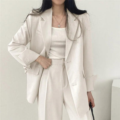 | Women's Tailored Suit Set, Long Blazer