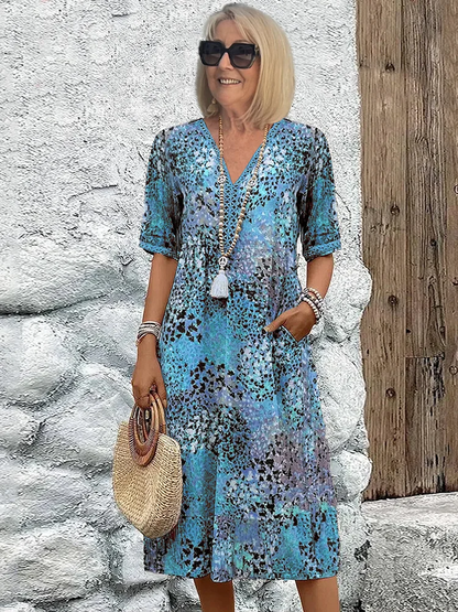 Rachel Vibrant Midi Dress
